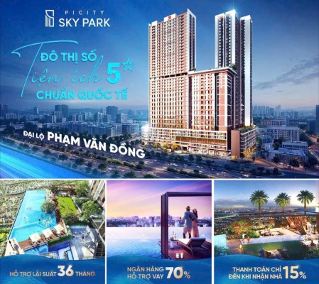 BÁN CĂN 2PN 2WC 70M2 - CĂN GÓC THÁP C1 PICITY SKY PARK